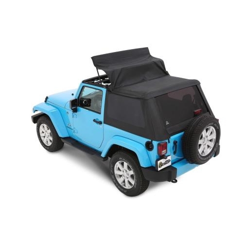 Jeep Wrangler JK 2-türer Trektop NX Plus Softtop Verdeck schwarz Twill Textil 3-lagig Bestop 07-18