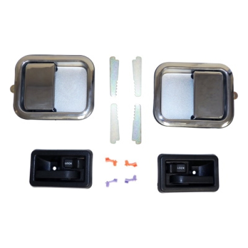 Jeep Wrangler TJ Chrom Türgriff Set außen & innen für Vollstahltüren 96-06