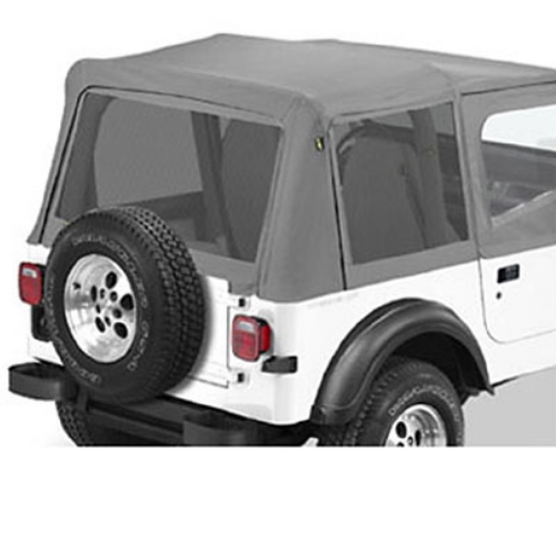 Jeep Wrangler YJ set of fly screen mesh discs for original soft top gray charcoal Bestop 88-95