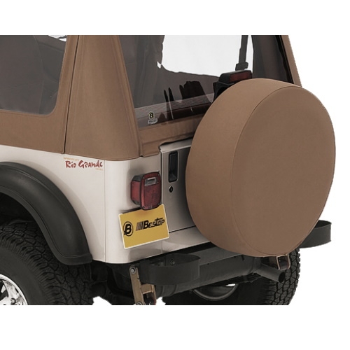 Jeep CJ Wheel Cover Spare Wheel Cover Spare Wheel Cover Spice Denim 28'' x 8'' Bestop 55-86