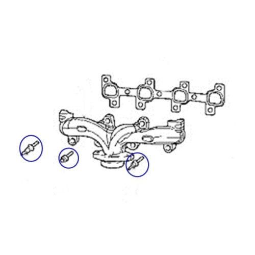 Jeep Grand Cherokee WJ WG Stehbolzen Krümmerschraube Auspuffkrümmer am Zylinderkopf 4,7 99-04
