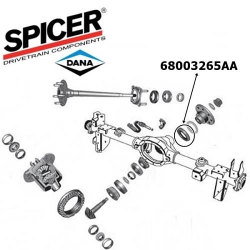 Jeep Wrangler JK Differential Pinion Seal Dana 44 rear axle Spicer 07-18