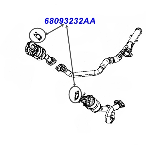 Jeep Wrangler JL 3,6 ltr. Gasoline Engine Exhaust Manifold Gasket year 18-