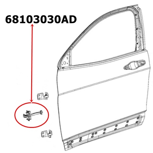 Jeep Cherokee KL ein Türfangband Tür vorne links oder rechts 14-22