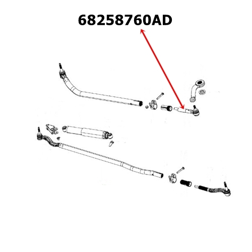 Jeep Gladiator JT Schubstangenkopf Spurstangenkopf links am Pitmanarm LHD 19-26