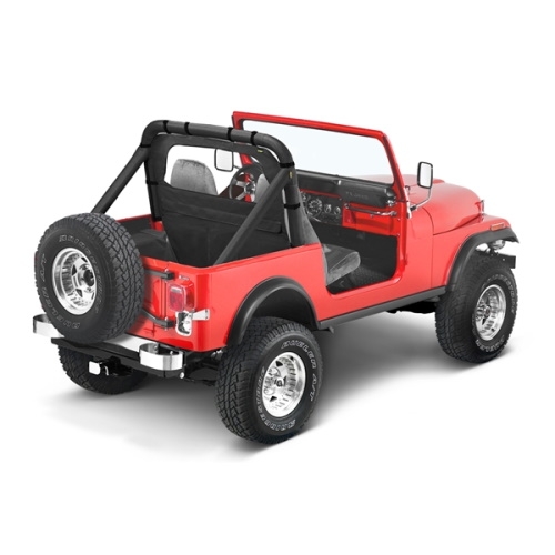 Jeep Wrangler YJ Wind Deflector Windjammer Black Denim Bestop 87-95