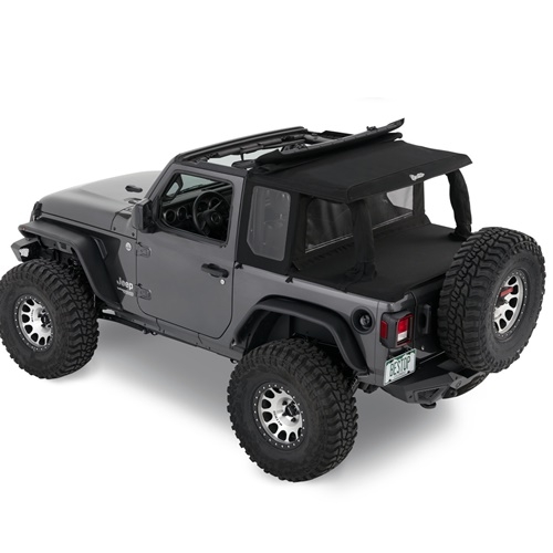 Jeep Wrangler JL 2-door Halftop Conversion Kit Soft Top Trektop Black Diamond Bestop 18-