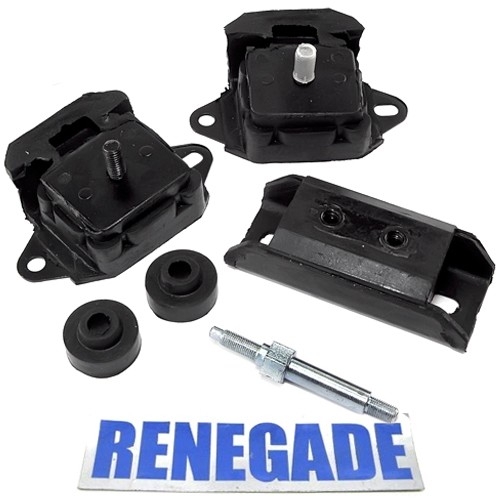 Jeep CJ SJ & J Series 4.2 liters Engine rubber engine mount and gearbox rubber complete set 74-90