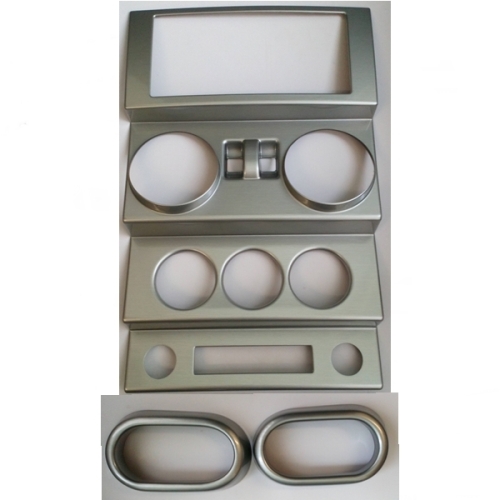 Jeep Wrangler JK 2türer Satz Decor Blenden Mittelkonsole & Türgriffe innen gebürsteter Alu Look 07-09