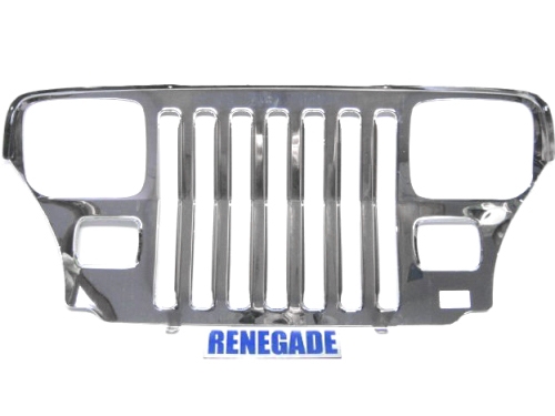 Jeep Wrangler YJ Kühlergrill Chrom mit Scheinwerferblenden original Mopar 87-95