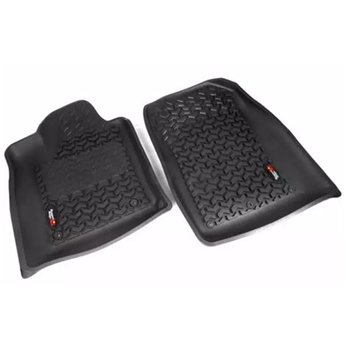 Chevrolet Truck Silverado GMC Sierra Pickup Regular Cab 2er Set Fussmatten Fußmatten Fußraumwannen vorne All Terrain Rugged Ridge Schwarz 07-13