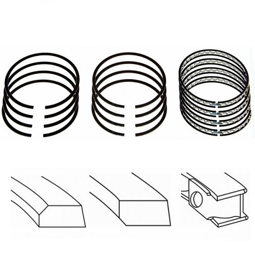 Jeep CJ 2,5 ltr. Engine Piston Ring Set 0.060" Oversize Sealed Power 83-86