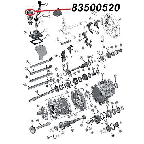 Jeep Wrangler YJ Shifter Boot Top of the Transmission AX15 manual Transmission 88-95