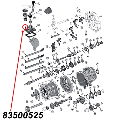Jeep Wrangler TJ eine Schraube M8x1.25 für das Schaltgehäuse AX15 Schaltgetriebe 96-99