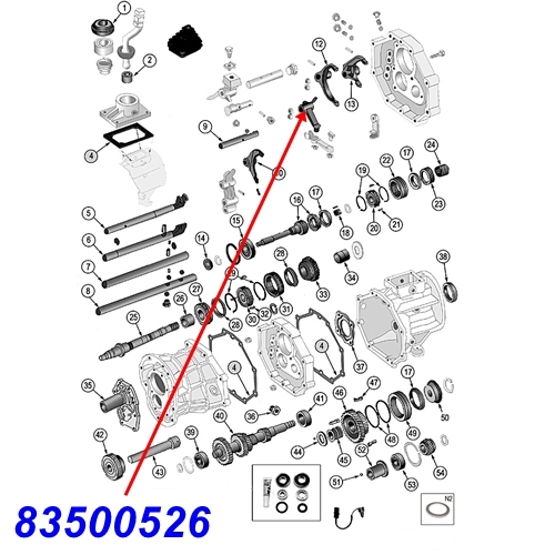 Jeep Wrangler YJ Schaltgabel Rückwärtsgang AX4 & AX5 Schaltgetriebe 87-95