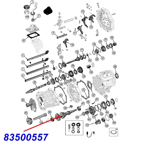 Jeep Wrangler YJ Vorgelegewelle Welle AX4 & AX5 Schaltgetriebe 87-05.11.88