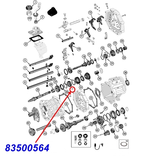 Jeep Wrangler YJ one 1st. & 2nd. Gear Synchro Key AX4 & AX5 manual