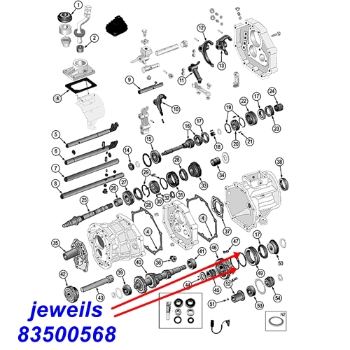 Jeep Wrangler YJ eine Synchronringfeder Feder Synchronring für 5. Gang AX5 Schaltgetriebe 87-95