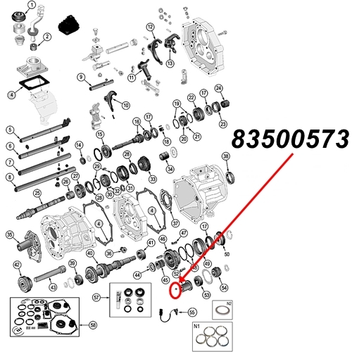 Jeep Wrangler YJ one Reverse Ball AX4 AX5 manual Transmission 87-95