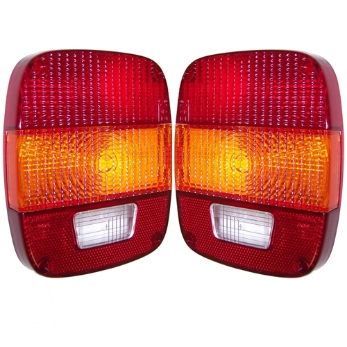 Jeep CJ CJ5 CJ7 CJ8 Tail Lamp Lens Set left & right Euro Model 76-86