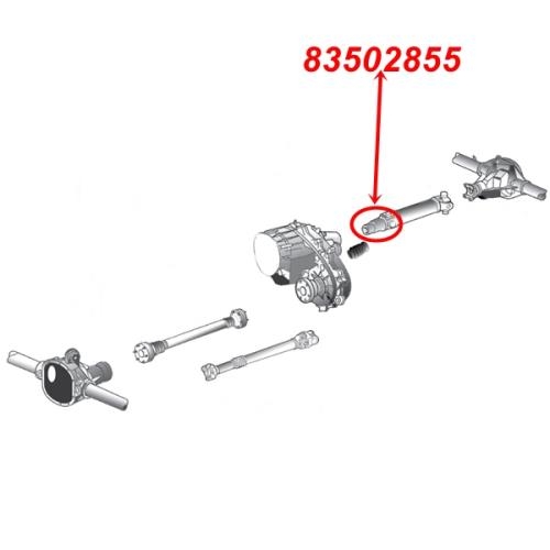 Jeep Grand Cherokee WJ WG Schiebestück Kardanflansch Kardanwelle hinten zum NV247 Verteilergetriebe Spicer 99-13.09.99