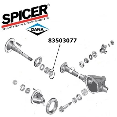 Jeep SJ & J-Serie Schrumpfring Steckachse Radlager außen Dana 44 Hinterachse Spicer 71-91