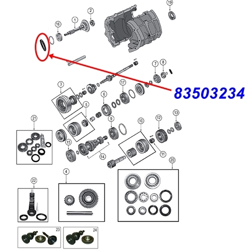 Jeep Cherokee XJ Simmerring Eingang Eingangswelle BA10/5 Schaltgetriebe 87-89