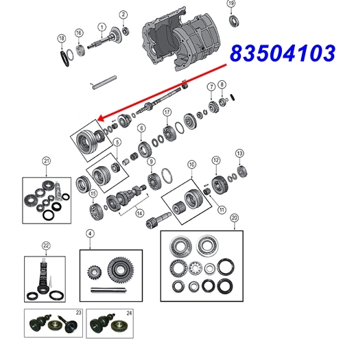 Jeep Cherokee XJ Synchro Body 3rd & 4th Gear BA10/5 Manual Transmission 87-89