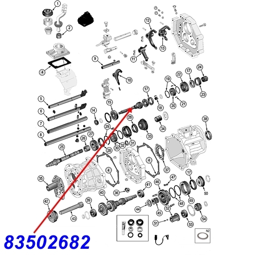 Jeep Wrangler TJ Eingangswelle Welle Eingang AX5 Schaltgetriebe 96-02