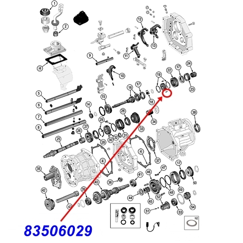 Jeep Wrangler YJ ein Schaltstein 3. & 4. Gang AX4 AX5 Schaltgetriebe 06.11.88-95