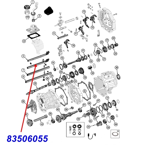 Jeep Wrangler TJ Schaltstange Schaltwelle 1. & 2. Gang AX5 Schaltgetriebe 96-02
