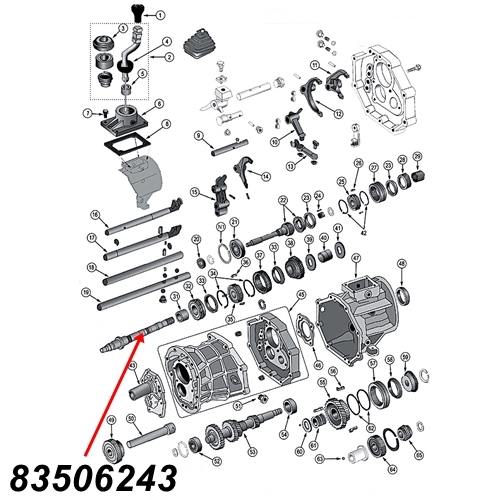 Jeep Wrangler YJ Mainshaft AX15 manual Transmission LHD 88-95