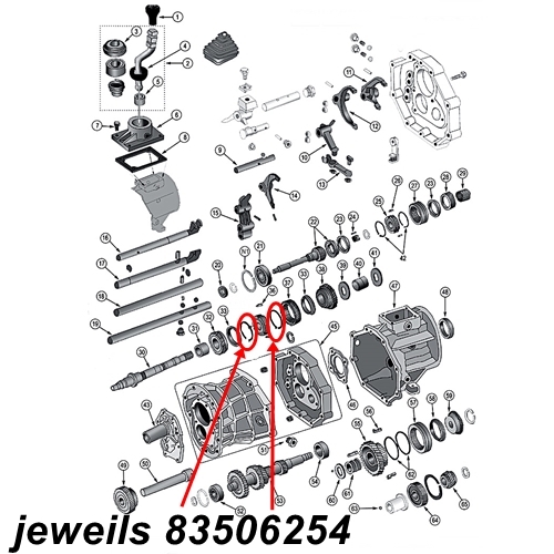 Jeep Cherokee XJ eine Synchronringfeder Feder Synchronring für 1. & 2. Gang AX15 Schaltgetriebe 88-99