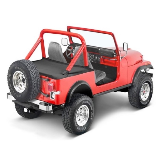 Jeep CJ7 Duster Deck Cover Cargo Compartment Black Denim Bestop 80-86
