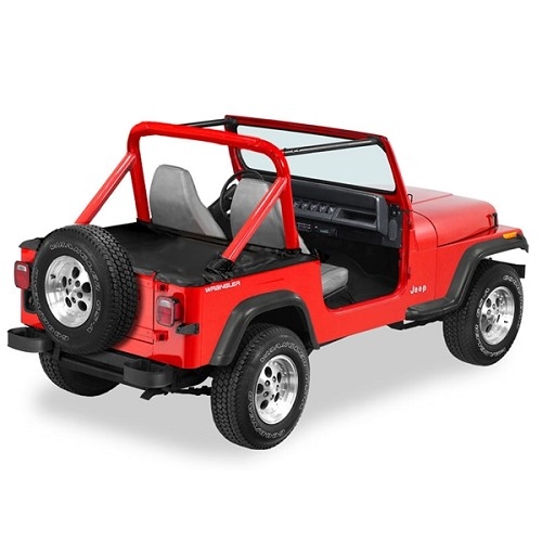 Jeep Wrangler YJ Duster Deck Cover Abdeckung Heckabdeckung Hardtop schwarz Crush Bestop 87-91