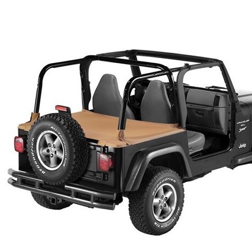 Jeep Wrangler TJ Duster Abdeckung Laderaum für zurückgeklapptes Supertop Gestänge Spice Denim Bestop 96-02