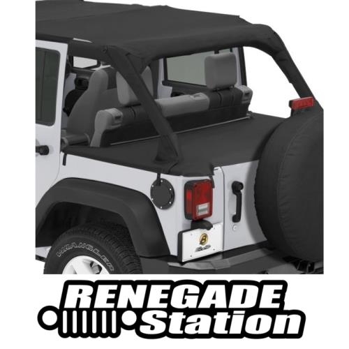 Jeep Wrangler JK 4-door Duster Cargo Cover Black Diamond 07-18