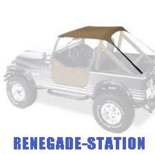 Jeep Wrangler YJ Bikini Top Traditional Style TAN Denim Bestop 8791