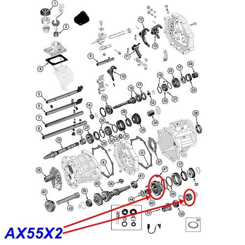 Jeep Cherokee XJ gear set 5th gear AX5 manual transmission 94-00