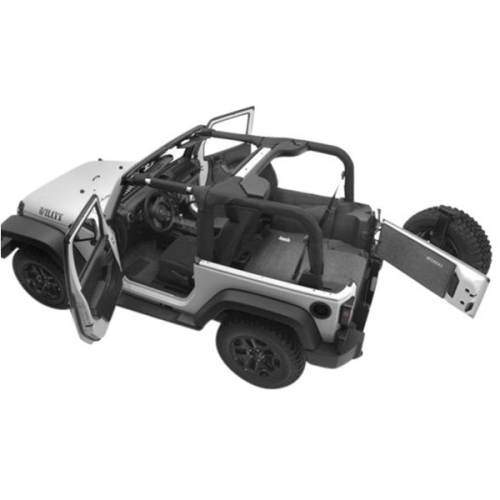 Jeep Wrangler JK 2türer Teppich Set hinten Kofferraum mit Hecktürverkleidung BedRug 07-10