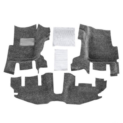 Jeep Wrangler TJ Gray Replacement Floor Carpet Kit without Console BedRug 96-06