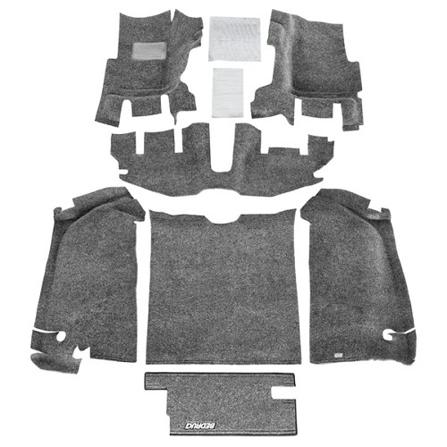 Jeep Wrangler TJ Gray Replacement Floor and Cargo Carpet Kit BedRug 96-06