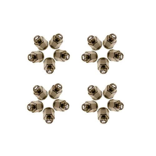 Jeep Commander XK XH Satz Radmuttern 20 Stück mit Edelstahl Kappe 1/2" Gewinde 60° Bund 06-10