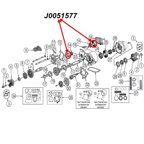 Jeep CJ eine Lagertasse Ausgang Dana 20 Verteilergetriebe 72-79