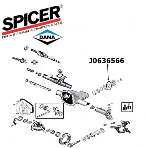 Jeep Wrangler YJ outer Pinion Slinger Dana 30 front axle Spicer 87-95