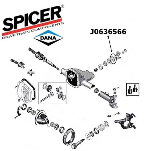 Jeep Wrangler TJ Anlaufscheibe außen Kegelradlager Dana 30 Vorderachse Spicer 96-06