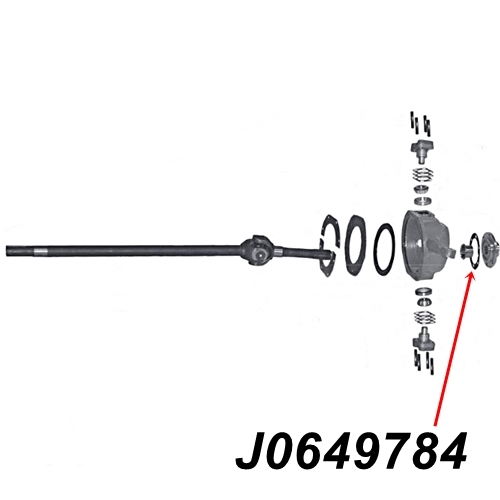 Jeep Willys MB M38 M38-A1 CJ CJ2A CJ3A CJ3B CJ5 CJ6 Dichtung Flansch Radnabe Radnarbe Dana 25 & 27 Vorderachse 41-71