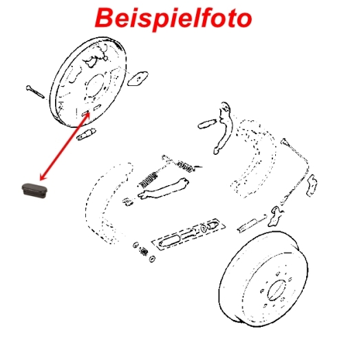 Jeep Wrangler TJ Gummi Abdeckung Stopfen für Bremsennachsteller hinten Trommelbremse 96-06