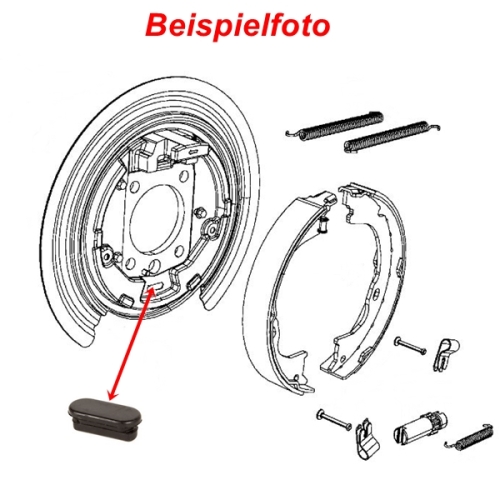 Jeep Wrangler JK Gummi Abdeckung Stopfen für Nachsteller Handbremse 07-18