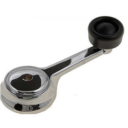Jeep CJ CJ7 CJ8 Chrome Window Door Handle with black Knob without speakers 76-86
